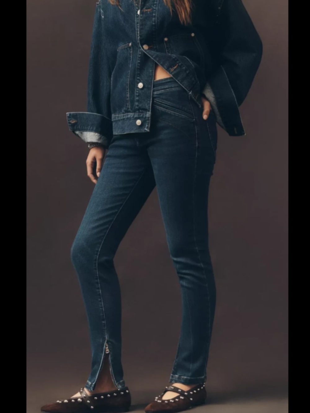 Anthropologie Pilcro Rococo Mid-Rise Zip Ankle Skinny Jean Size 24 Tall (Q1-64E)